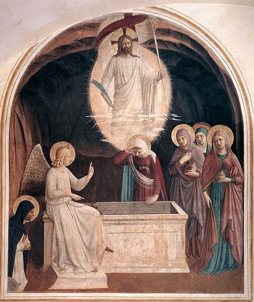 fra angelico resurrection of christ and women at the tomb wikimedia